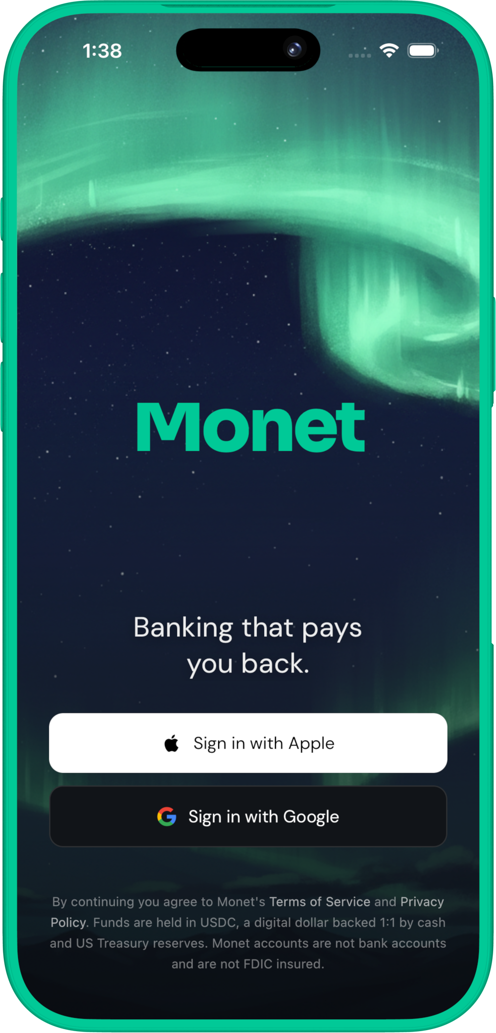 Monet sign up