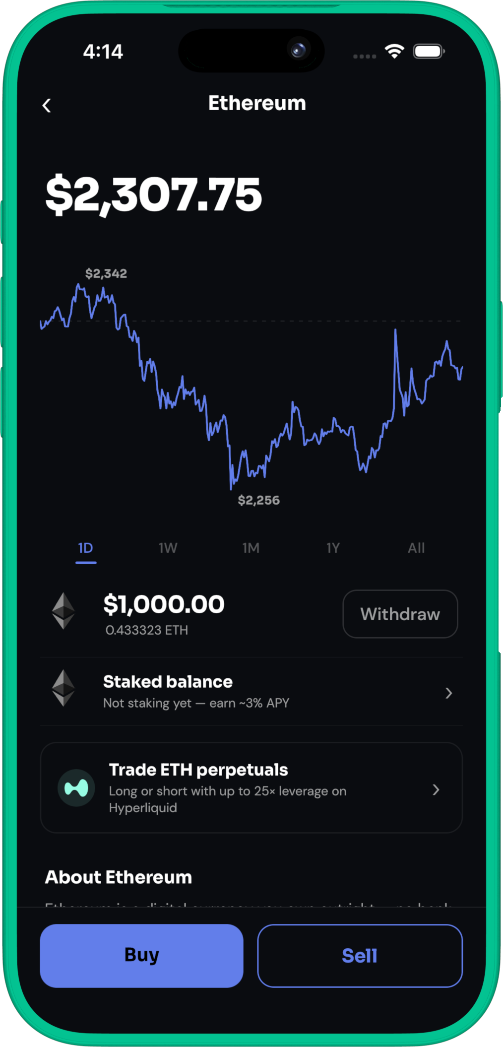 Monet Ethereum wallet