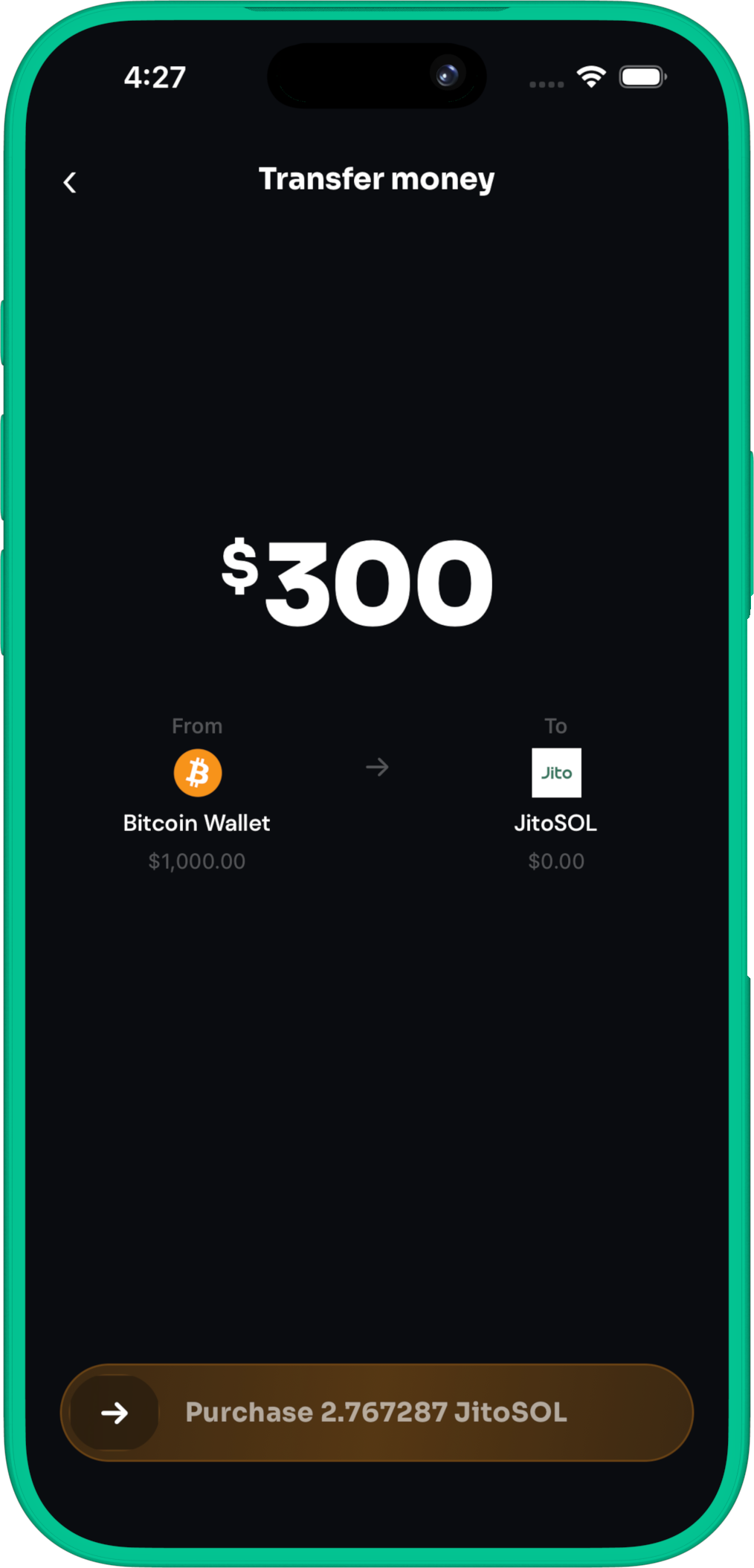 Monet swap into staked assets