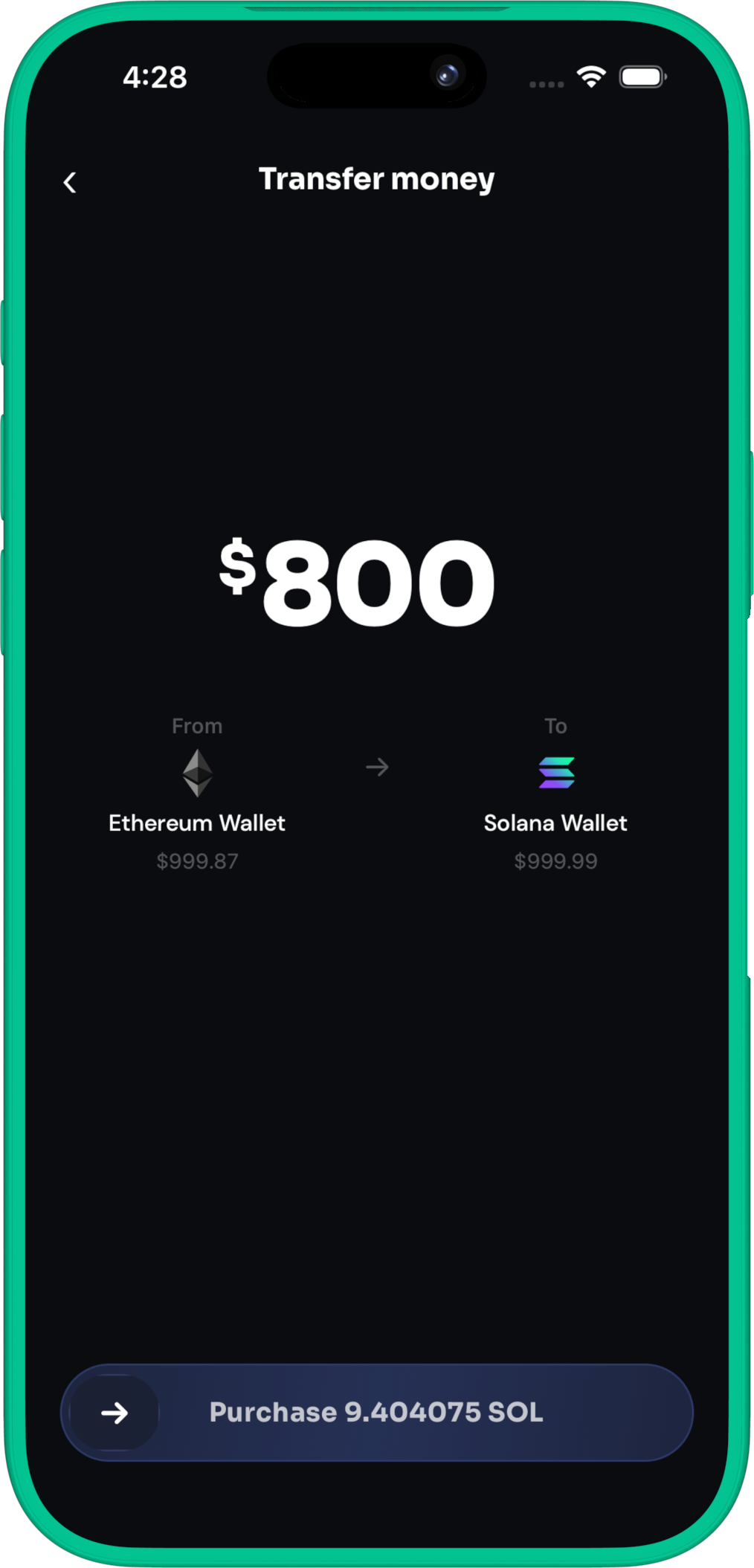 Monet swap between assets